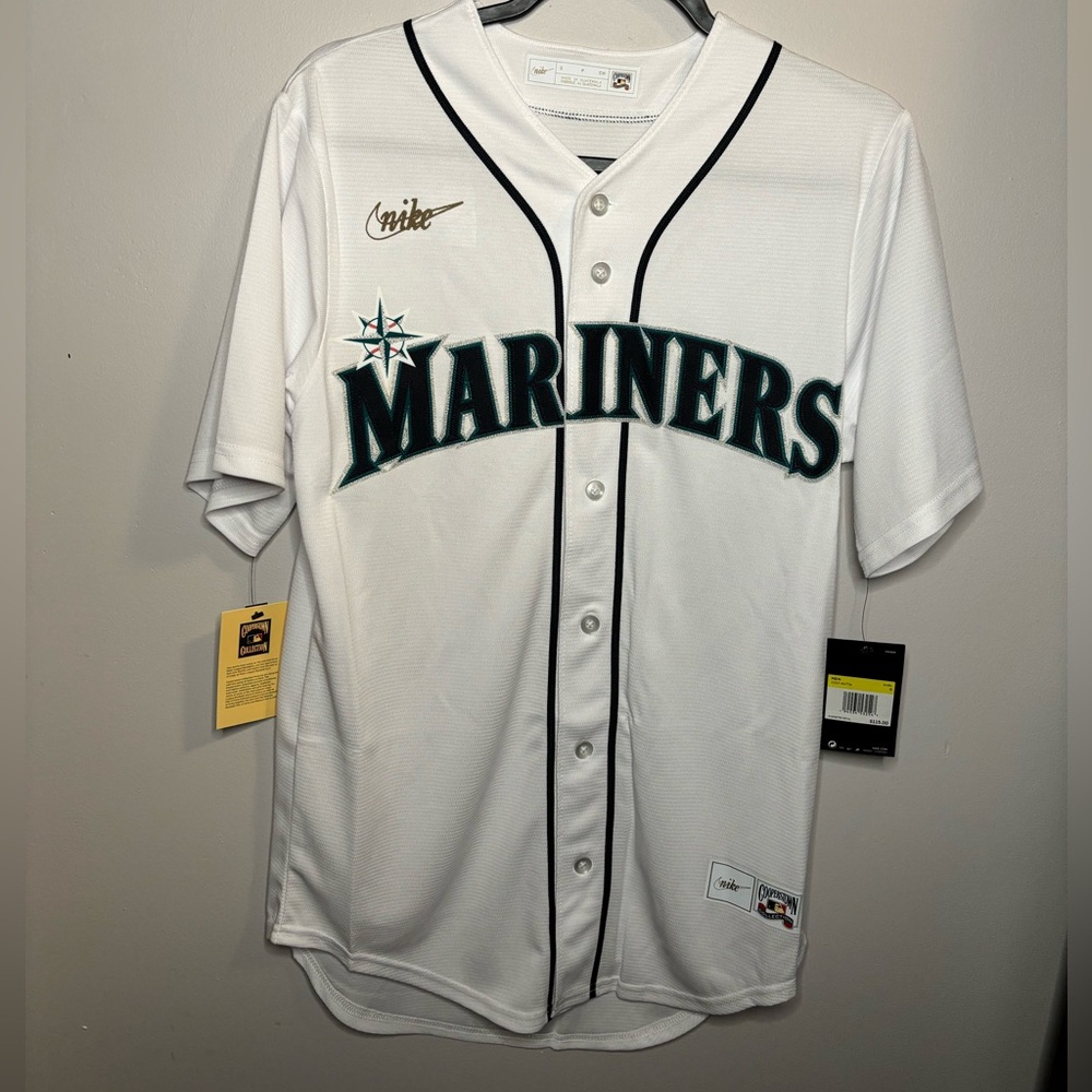 Nike Seattle Mariners 1997 COOPERSTOWN COLLECTION HOME JERSEY Men's Small NWT